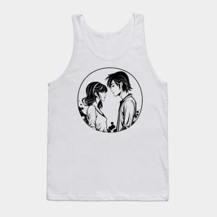 Couple in love before kiss Tank Top